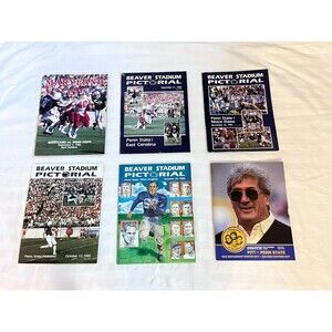 1985 Penn State Football Programs Lot Alabama Notre Dame Joe Paterno 6 Piece VTG